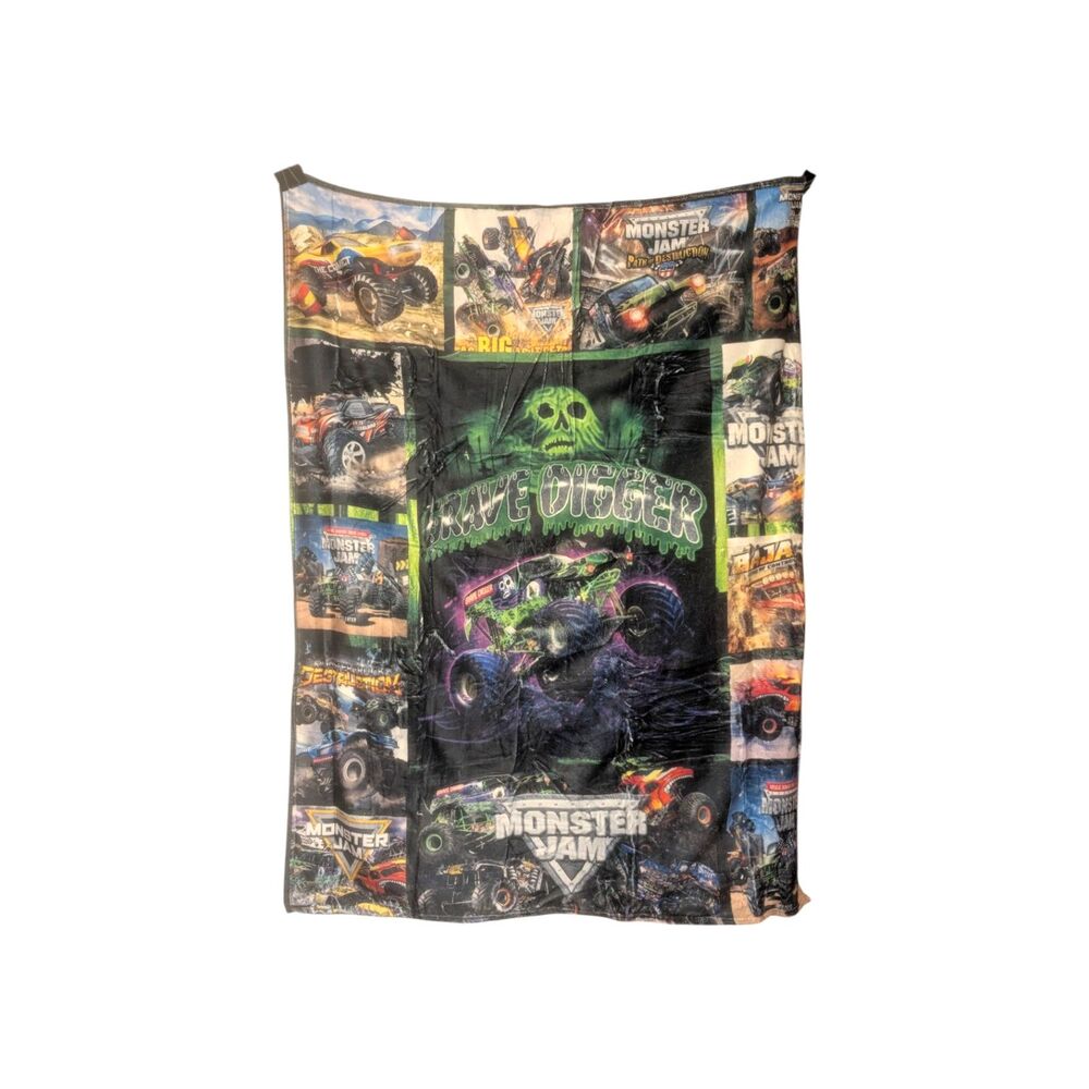 Monster Jam Monster Truck Throw Blanket soft and Comfy